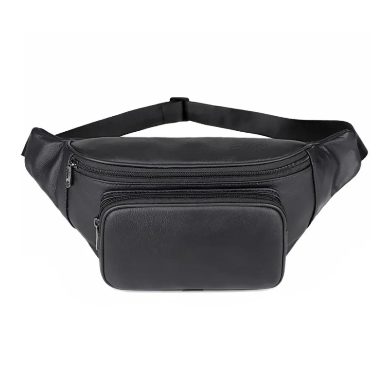 VIHUS Cow Leather Sling Bag Men's Black/Brown-0