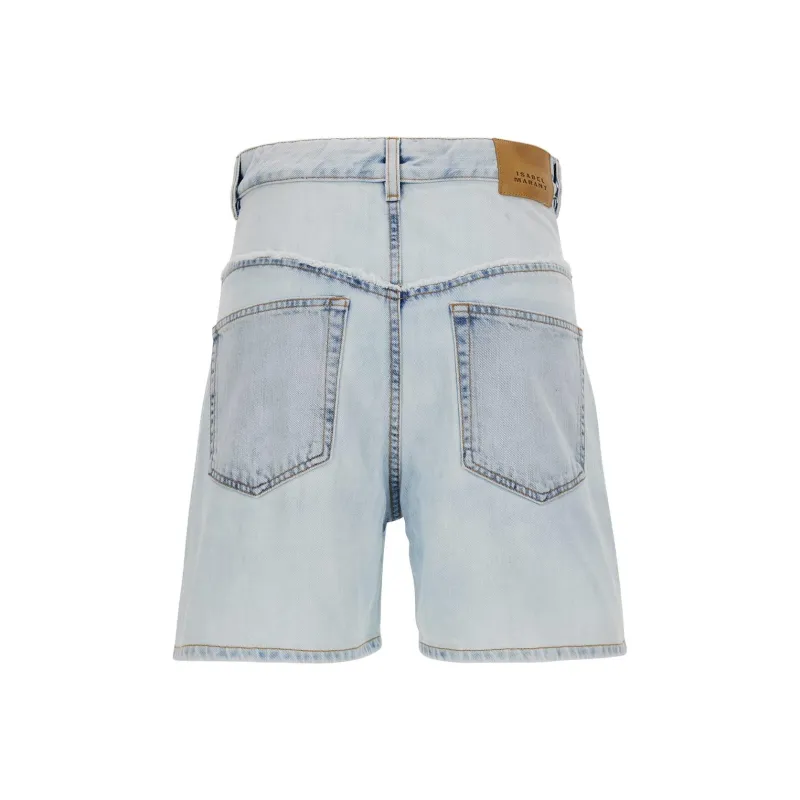 ISABEL MARANT ETOILE Denim Shorts Women's Light Blue-1