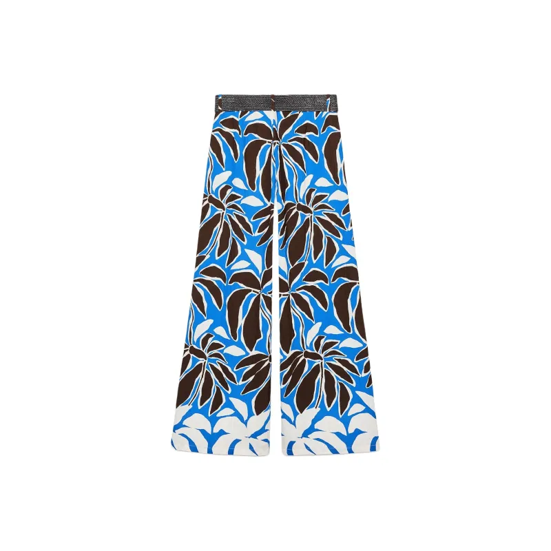 ZARA Casual Pants Women's Nude/Blue-1