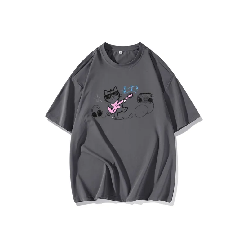 FAIRWHALE Drop Shoulder Sleeve T Shirt Women's-12