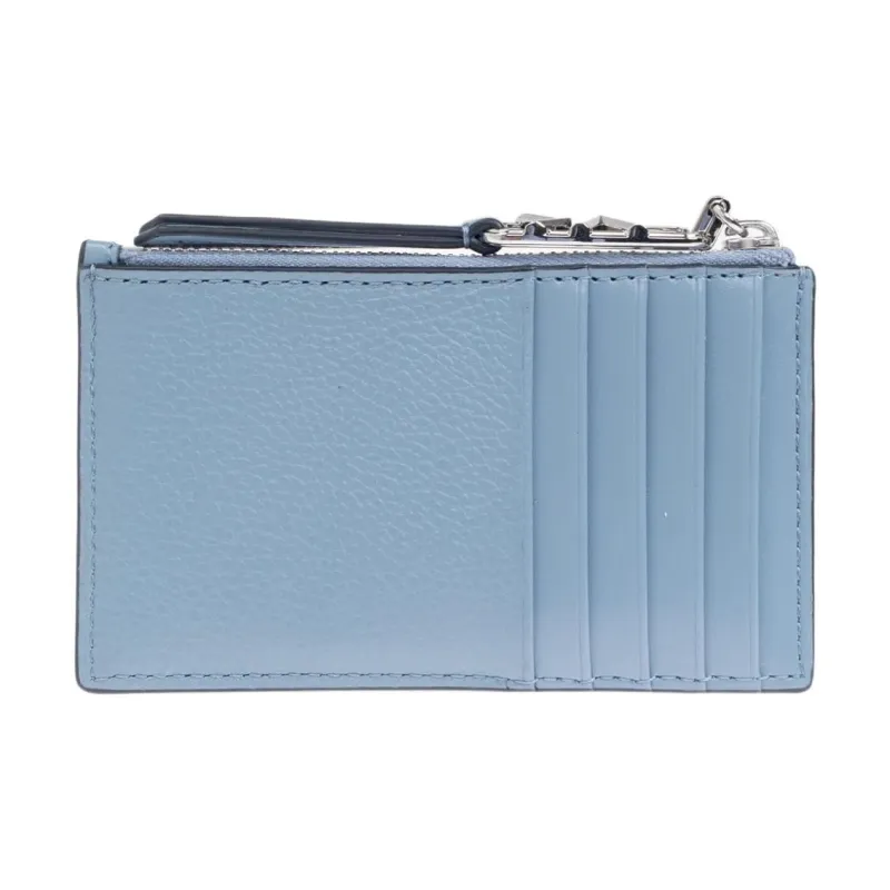 MICHAEL KORS Empire Cow Leather Card Holder Trumpets Women's Light Blue-2