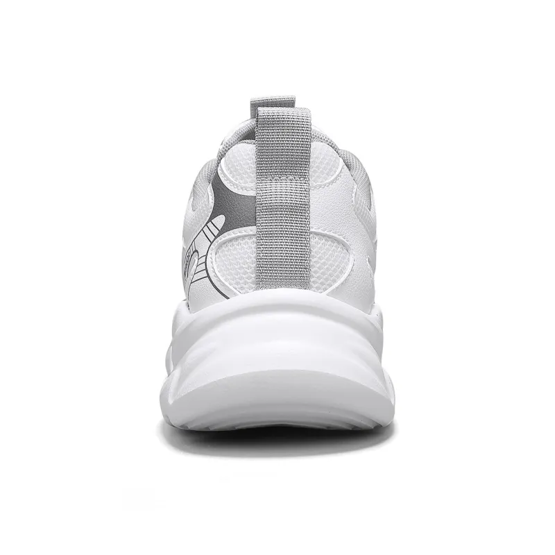 WARRIOR Running Shoes Men Low Top White Gray-4