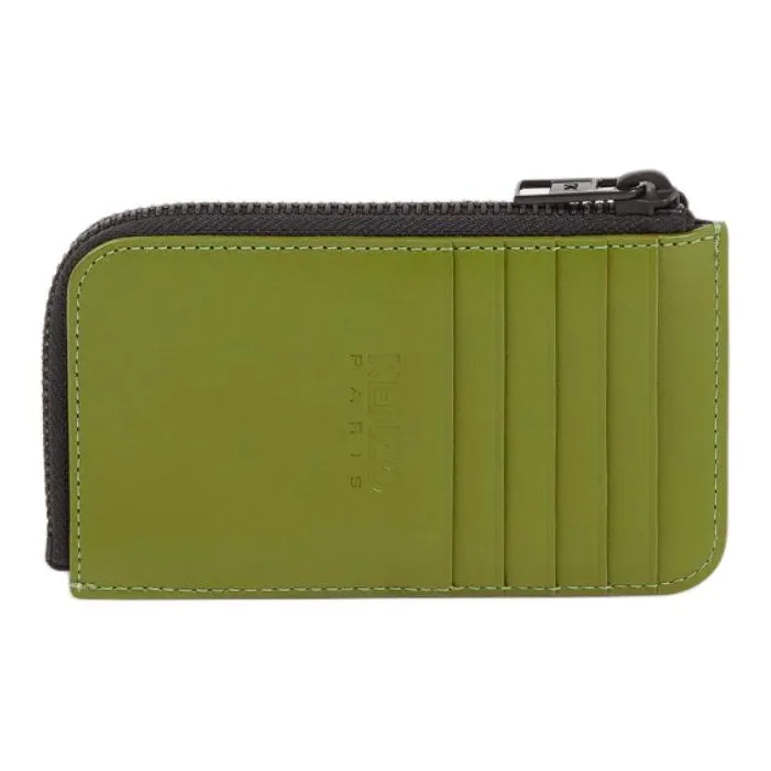 KENZO Leather Wallets Card Holders Women's Green-2