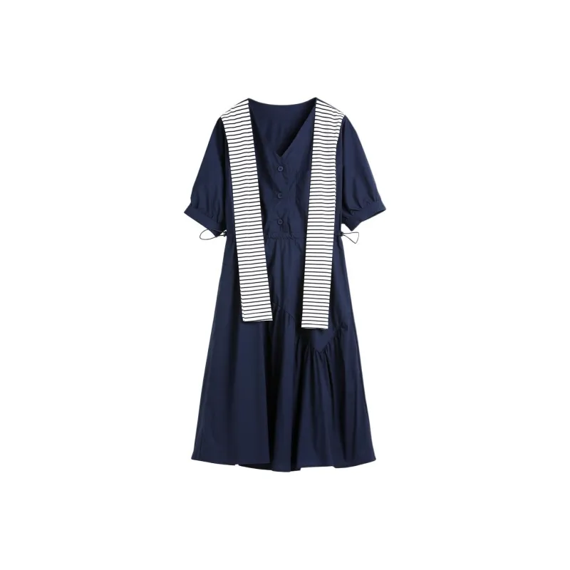 Hang Yi Court Short Sleeved Dress Women's-0