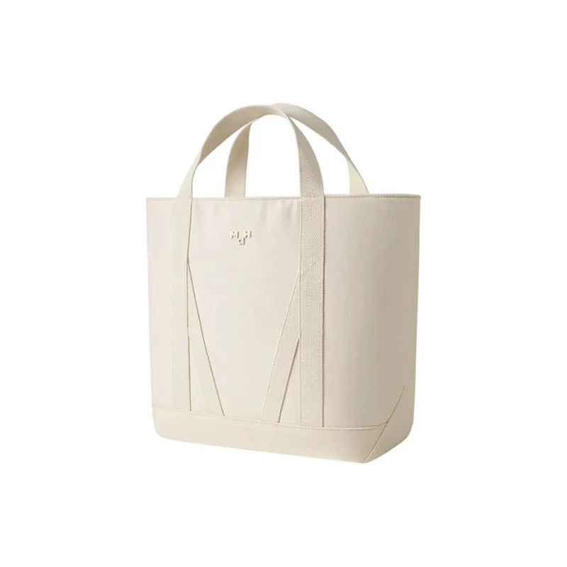 MAH Cotton Tote Handbag Unisex Ecru-1