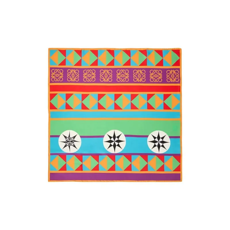LOEWE Mulberry Silk Scarves Women's Multicolor-0