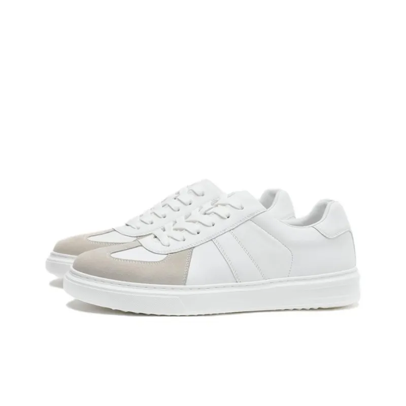 ELLE HOMME Low Top Skateboard Shoes Men's White-1