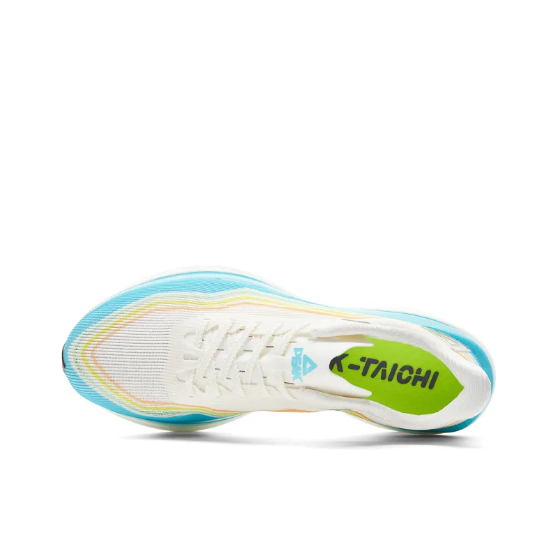 PEAK Cushioning Rebound Abrasion Resistant Slip Resistant Low Top Running Shoes Men's White Blue-3
