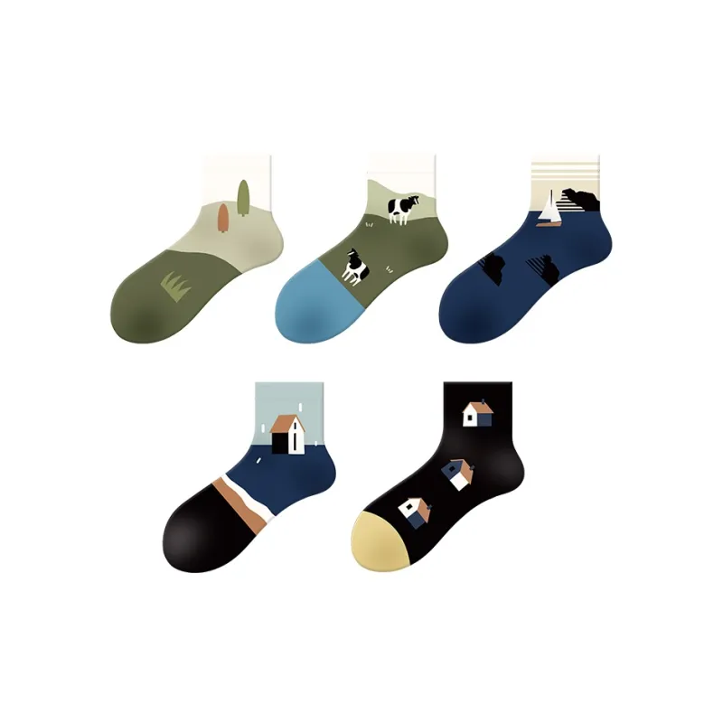 DJUNGLE Ankle Socks Unisex 5 Pack-0