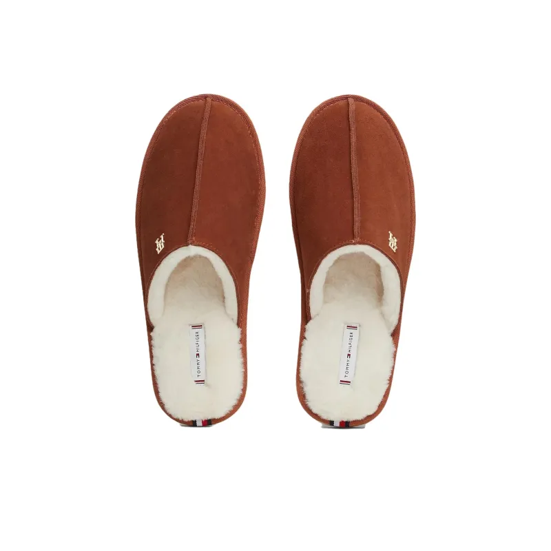 Tommy Hilfiger TH Monogram Closed Toe Slippers Women's Brown-3