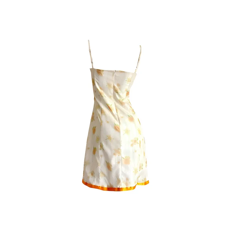 KKX Slip Dresses Women's Puff Sleeve Dress-1