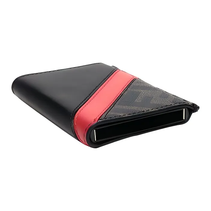 FENDI Coated Fabric With Leather Card Holder Men's Multicolor-4