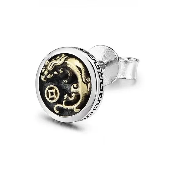 ZWU 925 Sterling Silver Stud Earrings Unisex-0