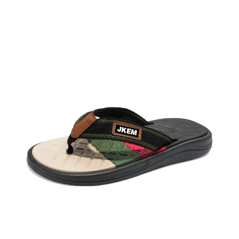 JKEM EVA Stitching Abrasion Resistant Slip Resistant Flip Flops Men's-6