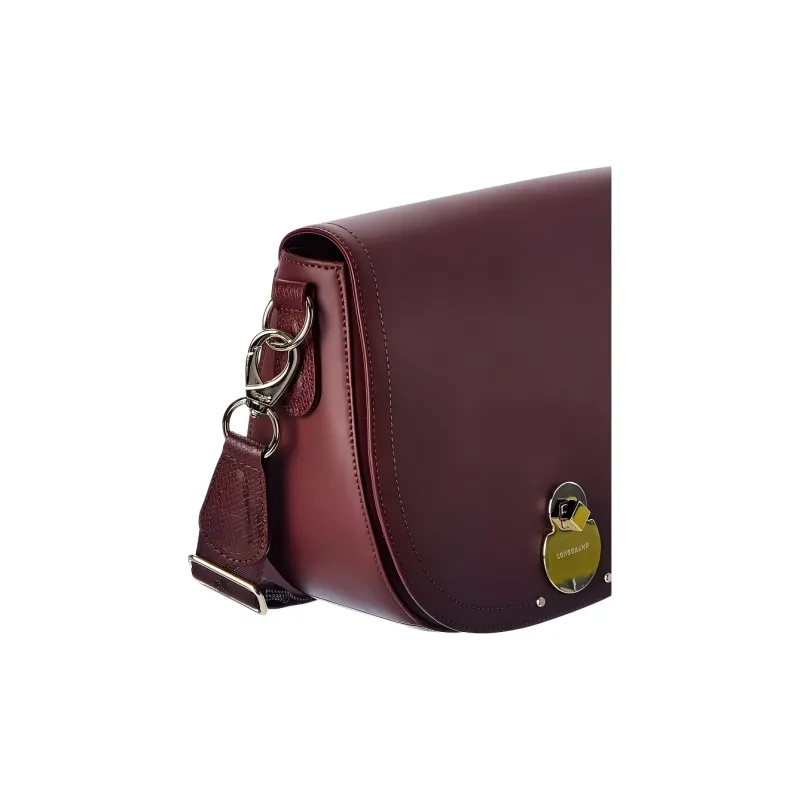 LONGCHAMP Cavalcade Cow Leather Shoulder Bag Crossbody Bag Medium Size Women's Red Brick-2
