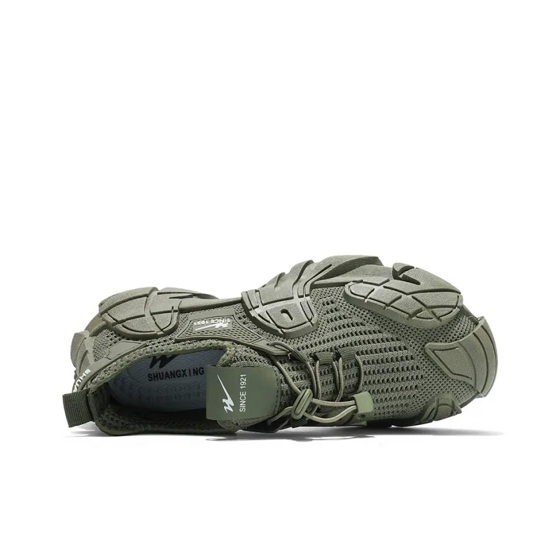 Binary Abrasion Resistant Slip Resistant Low Top Casual Shoes Men's Green-4