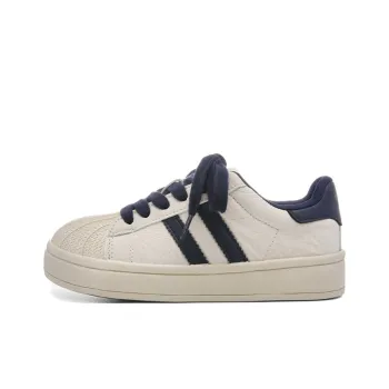 The New Age Family Low Top Skateboard Shoes Women's Beige Blue