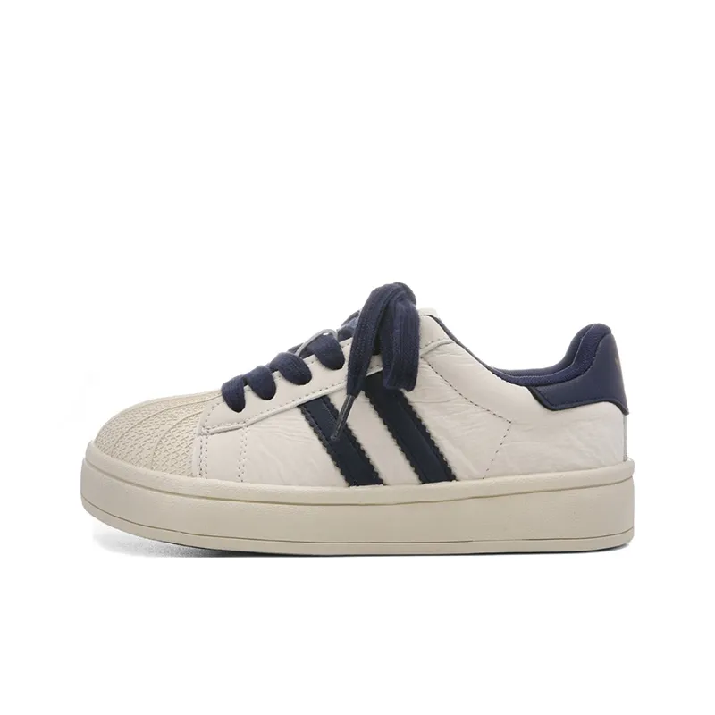The New Age Family Low Top Skateboard Shoes Women's Beige Blue-0