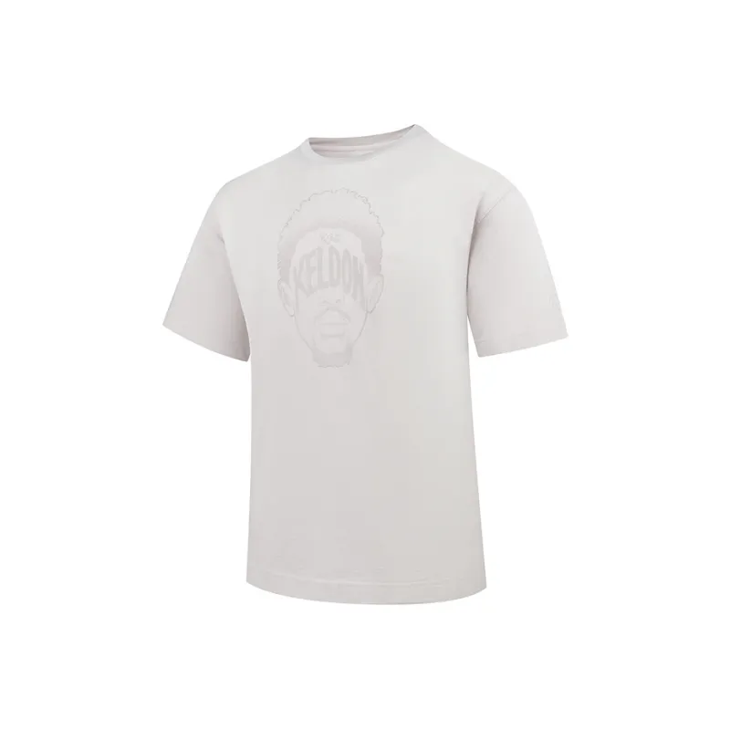 QIAODAN Sports Life Collection T Shirt Men's Heron Feather Gray-0