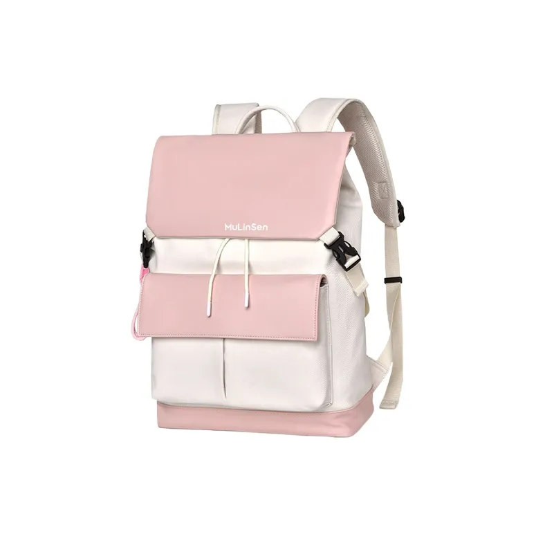 Mulinsen Oxford Backpack Unisex Black & White/Black/Green/Pink-5