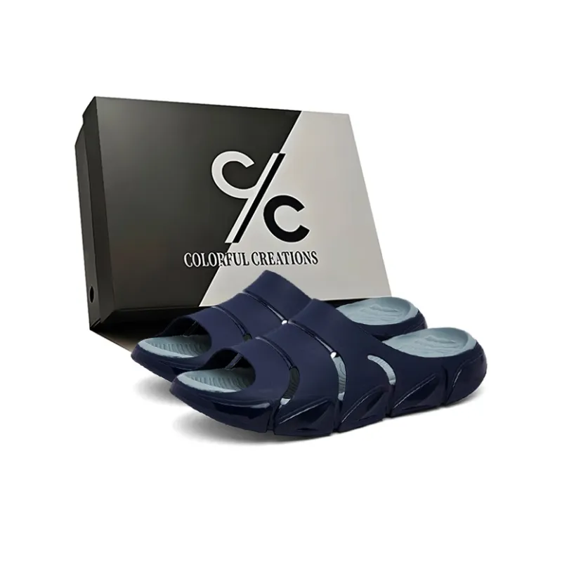 Colorful Creations Slip Resistant Abrasion Resistant Slide Slippers Men's-9