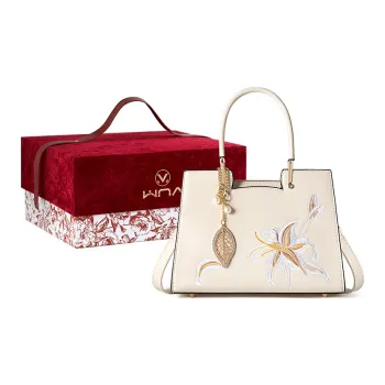 Vigno Synthetic Leather Handbag, One Shoulder, Crossbody Bag Regular Women's Ecru