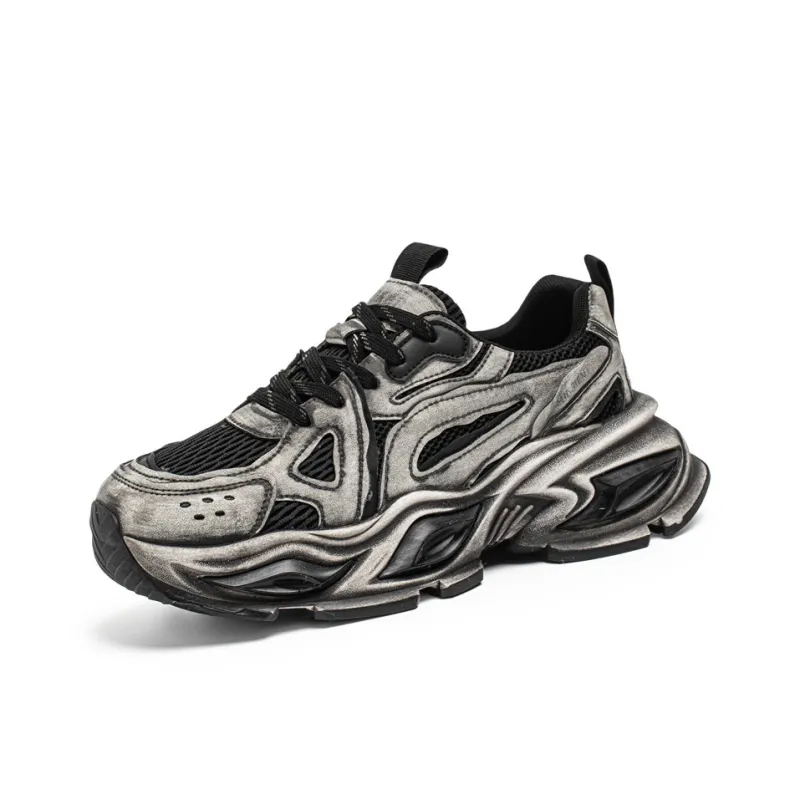 MUSHILANDI Slip Resistant, Breathable, Height Increasing Low Top Chunky Sneakers Men's-7