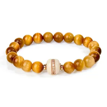 ZKY Tiger's Eye Stone Bracelets Unisex