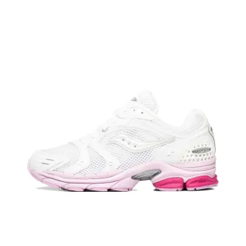 Saucony ProGrid Triumph 4 Anti Slip Wear Resistant Low Top Running Shoes Women's White Pink