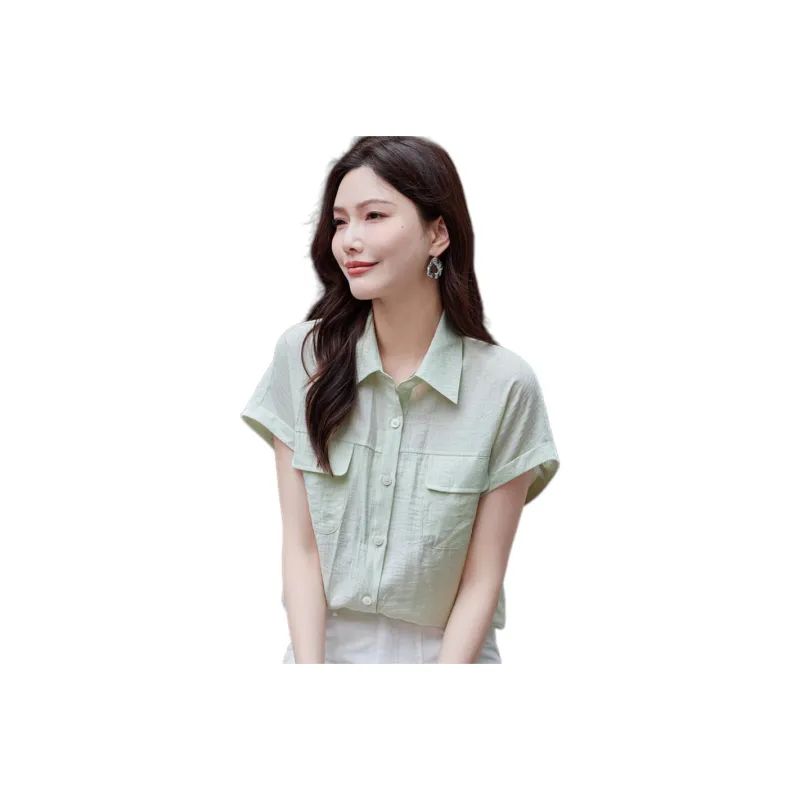 TERRE BLEUE Shirts Women's Light Green-0