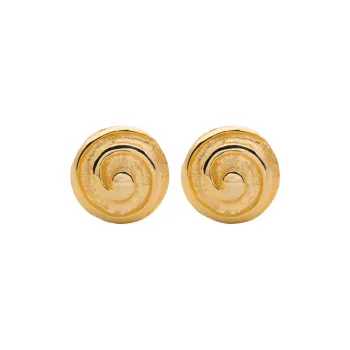 Kenneth Jay Lane Swirl Button slip Earrings