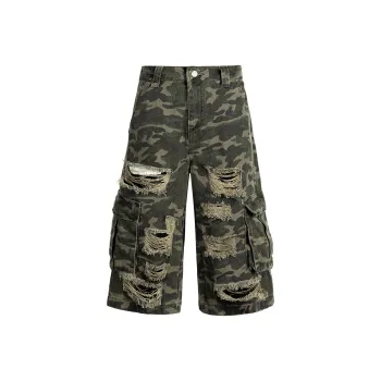 REDU Denim Shorts Unisex Camouflage