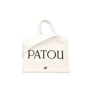 Patou Logo Printed Small Top Handle Bag