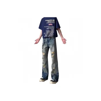 Cotton Gene Jeans Unisex Vintage Blue
