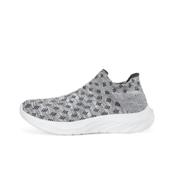TELENT Non slip Lightweight Low Top Casual Shoes Men's White Gray