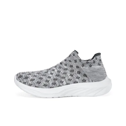 TELENT Non slip Lightweight Low Top Casual Shoes Men's White Gray