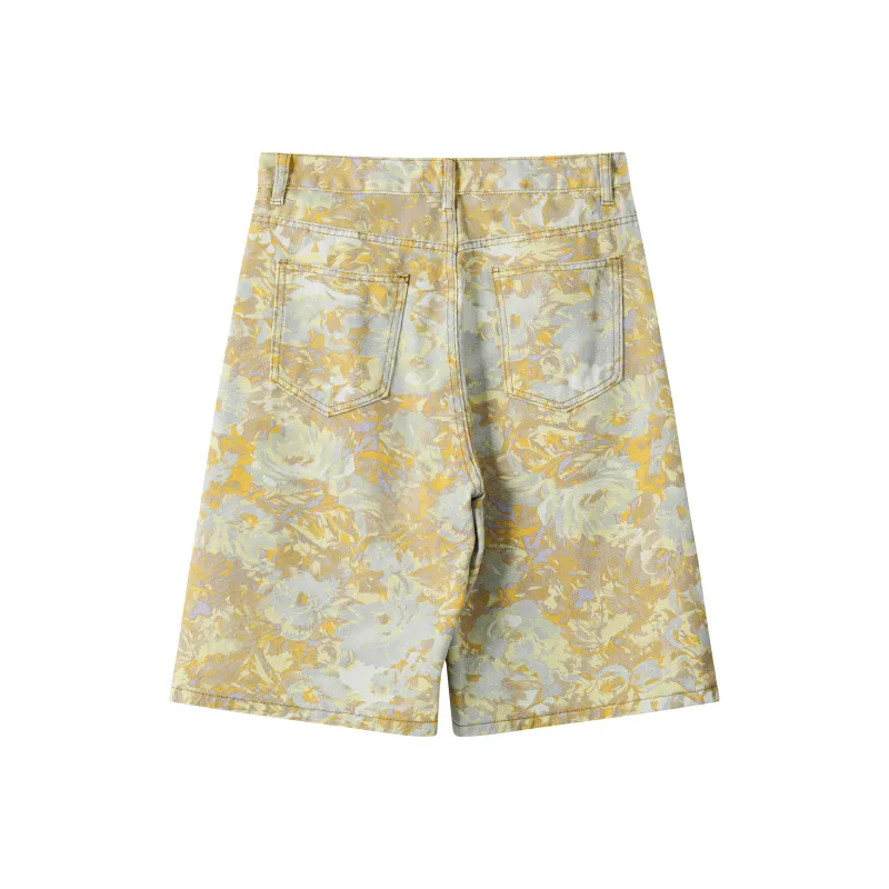 ROBINHOOD Casual Shorts Unisex Blue Yellow-1