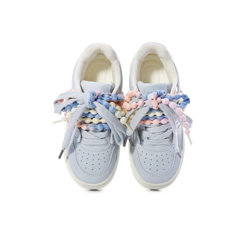 Ordifen Low Top Skateboard Shoes Women's Light Blue-2