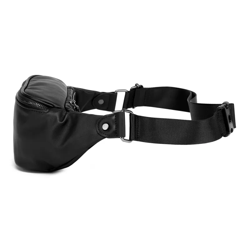 Jeep PU Sling Bag, Crossbody Bag, Fanny Pack Regular Unisex Black-3