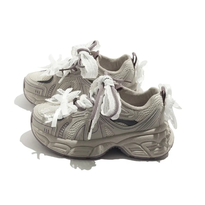 BEIER Breathable And Lightweight Low Top Chunky Sneakers Women's-21