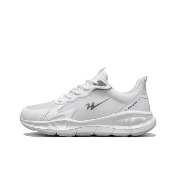 Binary Cushioning, Rebound, Lightweight, Anti slip Low Top Running Shoes Men's White