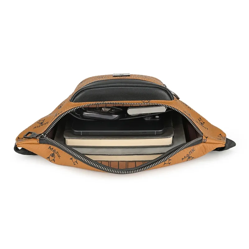 FAIRWHALE PVC Sling Bag Regular Unisex Brown-4