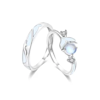 JIACUIYUN Colored Glaze Rings Unisex