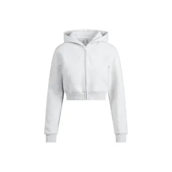 SKIMS SS25 COTTON FLEECE CROPPED ZIP UP HOODIE Sweatshirt Women's