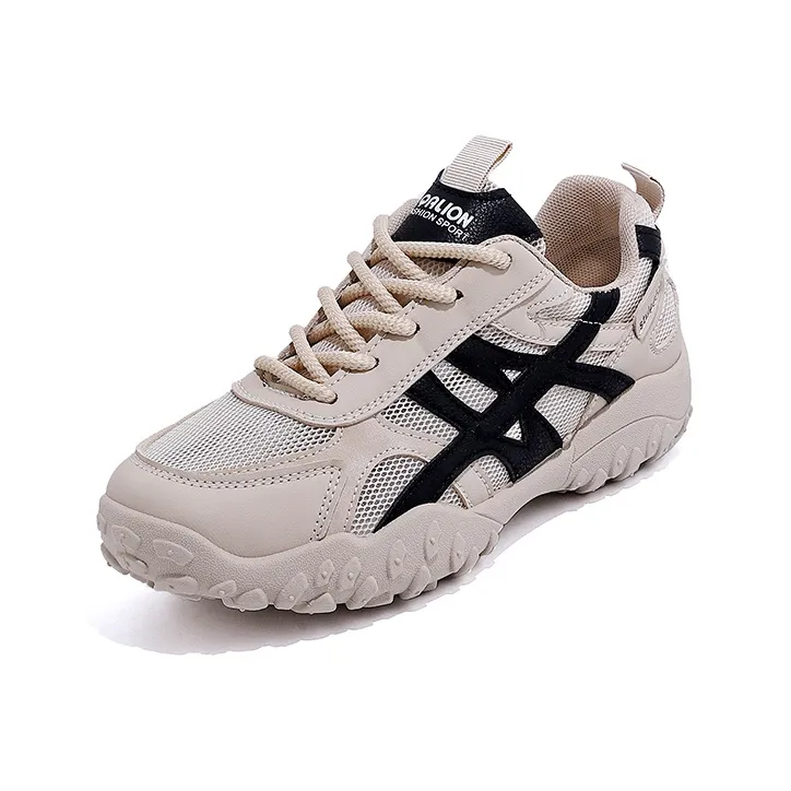 ZULISHI Casual Shoes Women's Low Top Beige Black/Beige-5