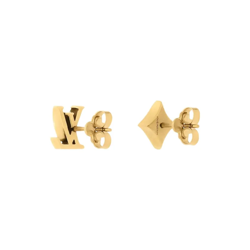 LOUIS VUITTON Metal Earrings Men's Gold-2