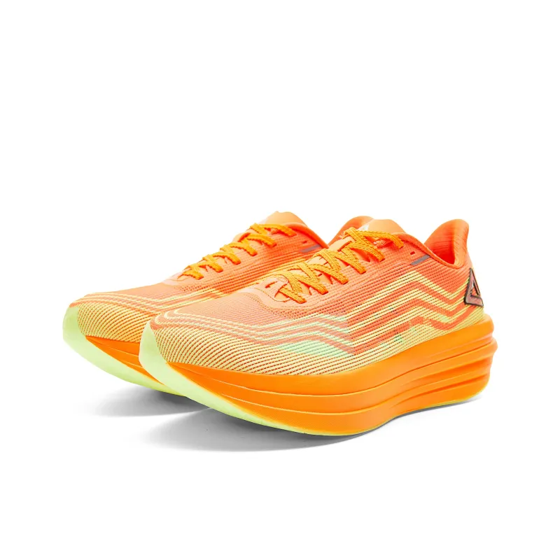PEAK Cushioning Rebound Abrasion Resistant Slip Resistant Low Top Running Shoes Men's Fluorescent Orange-2