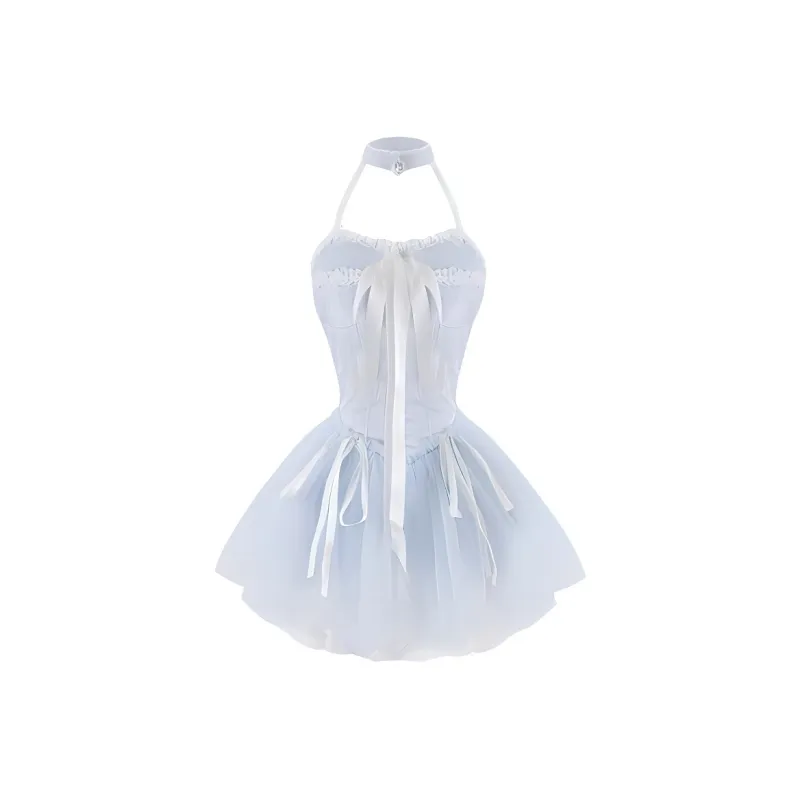 MA JOURNEE Slip Dresses Women's Blue-0