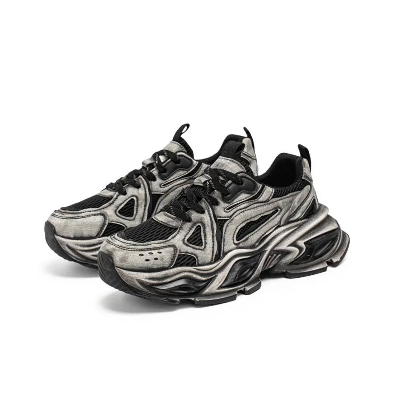 MUSHILANDI Slip Resistant, Breathable, Height Increasing Low Top Chunky Sneakers Men's-8