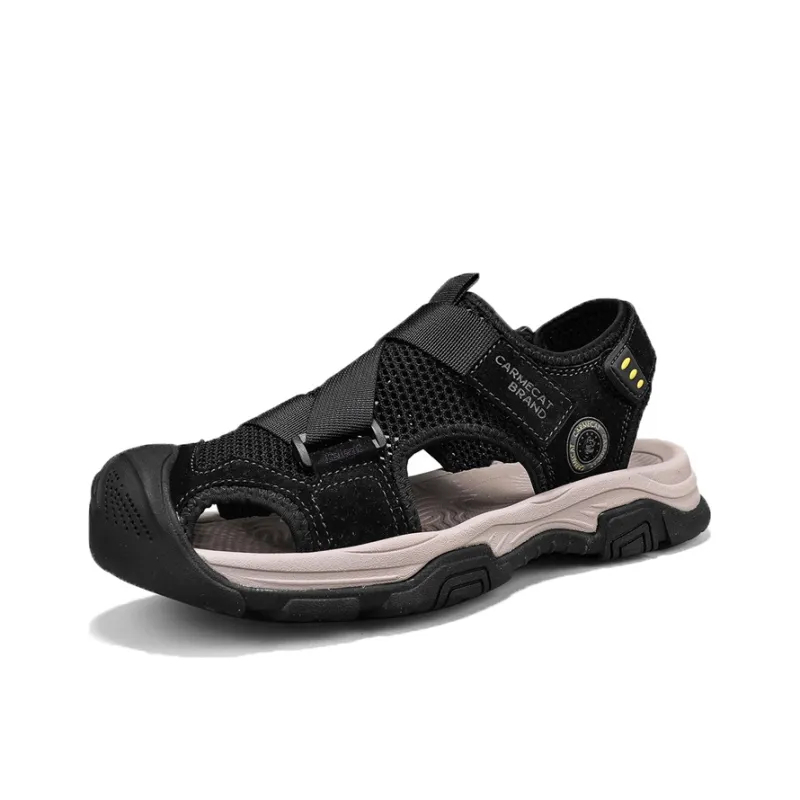 TELENT Odor Resistant Quick Dry Lightweight River Trekking Shoes Men's Black-0